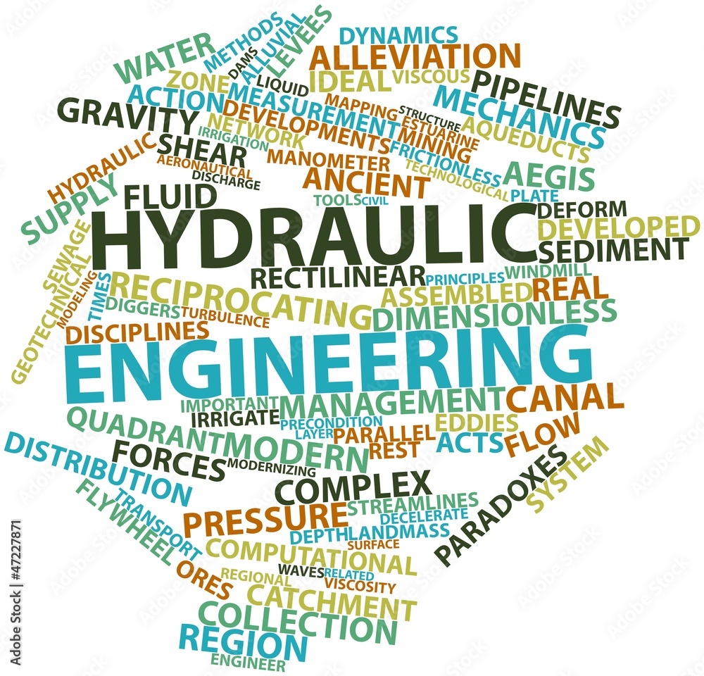 Word cloud for Hydraulic engineering Stock Illustration Adobe Stock