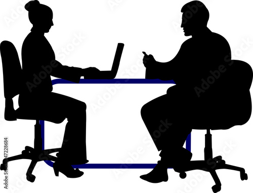 Business background with business people silhouette