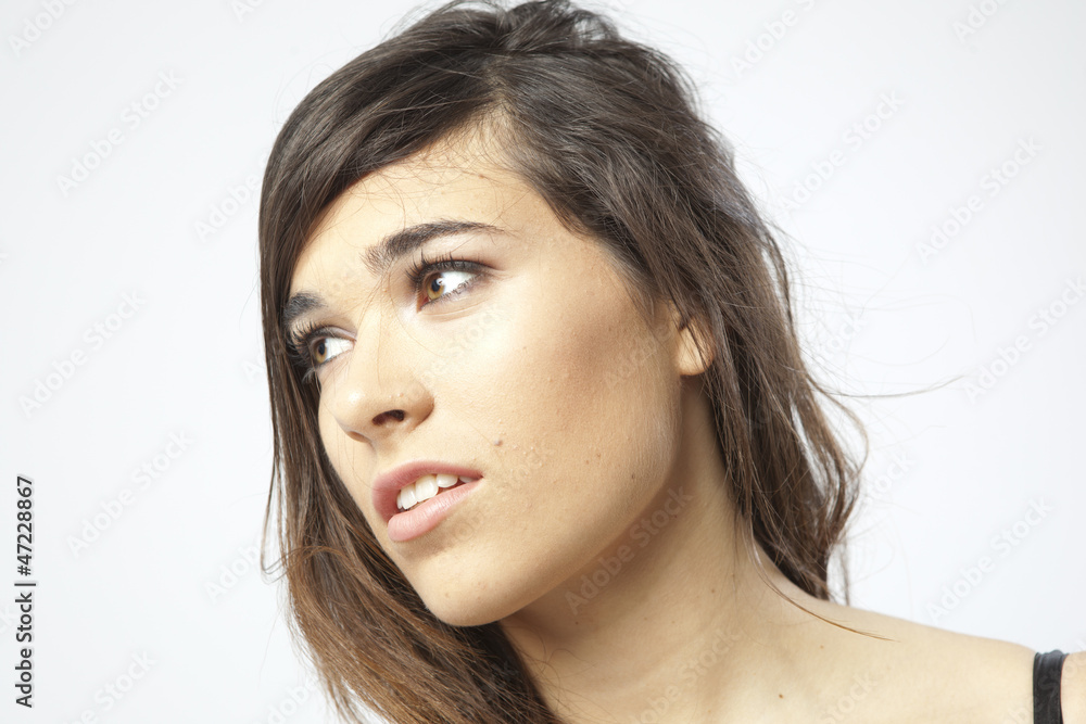 real beautiful young girl playing with her hair real beautiful young girl playing with her hair