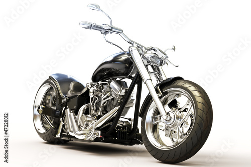 Fotografia Motorcycle on a white background