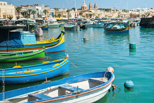 Wallpaper Mural Colorful traditional fishing boats in the island of Malta Torontodigital.ca