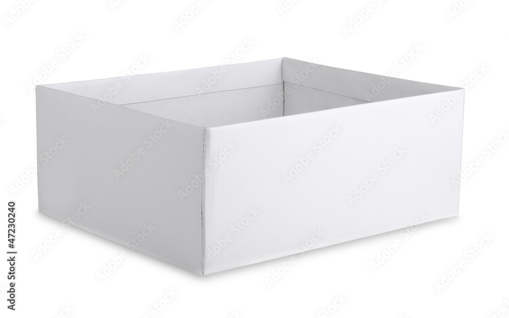 Open cardboard white box Open cardboard white box