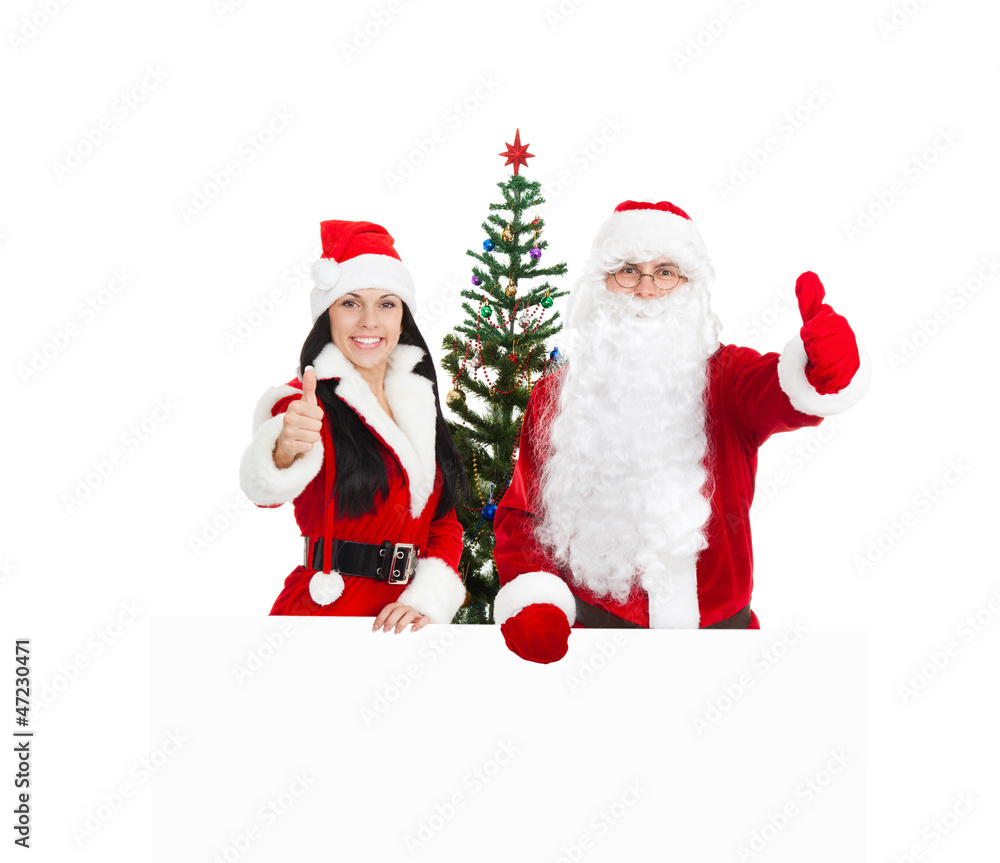 Santa Clause and Santa Giirl Santa Clause and Santa Giirl
