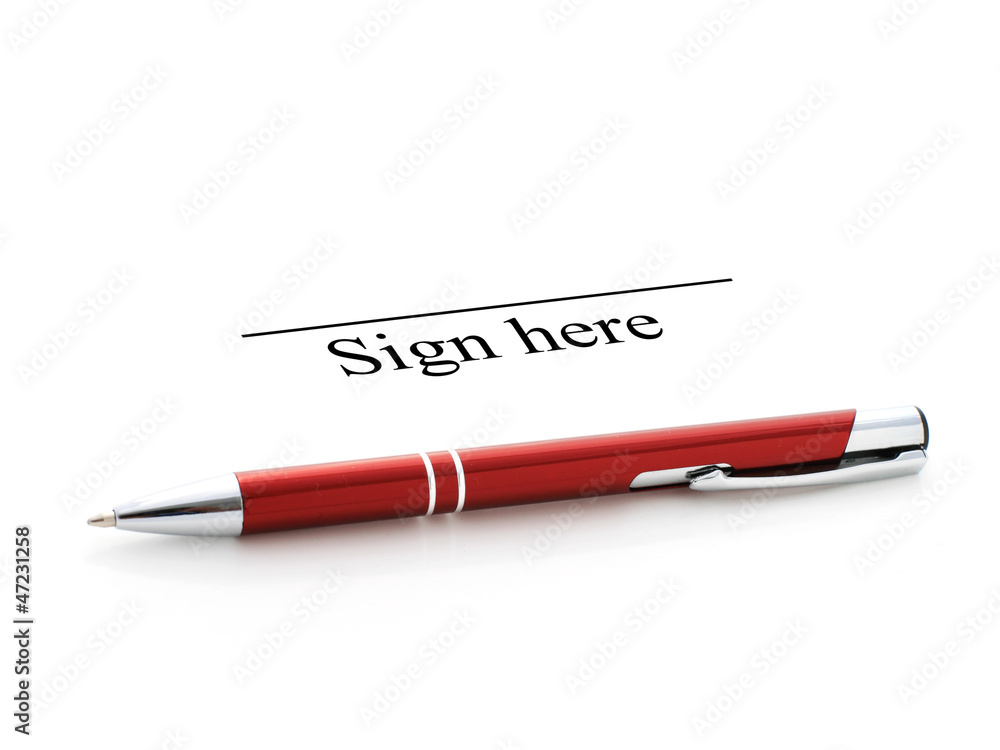 Signing contract Signing contract