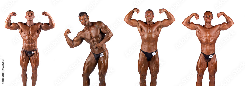 Naklejka premium Bodybuilders posing