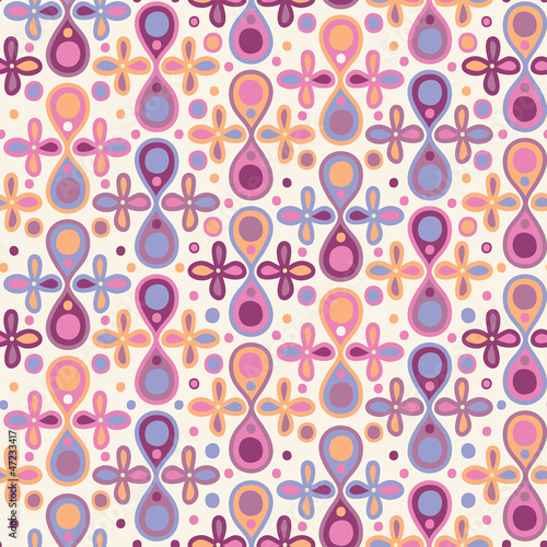 Vector abstract drops seamless pattern background with hand