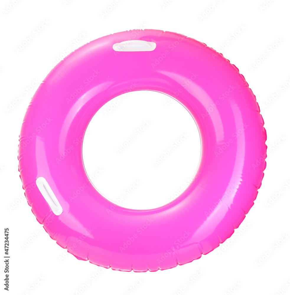 pink life ring isolated on white pink life ring isolated on white