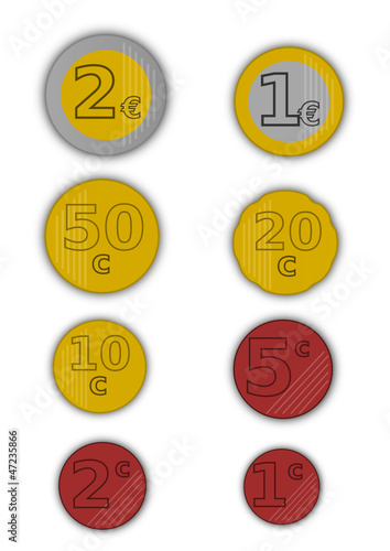 Dessin de pièces de monnaie