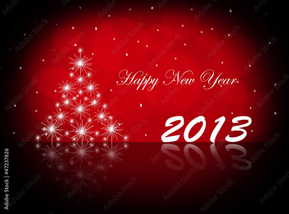 Happy new year 2013. postcard