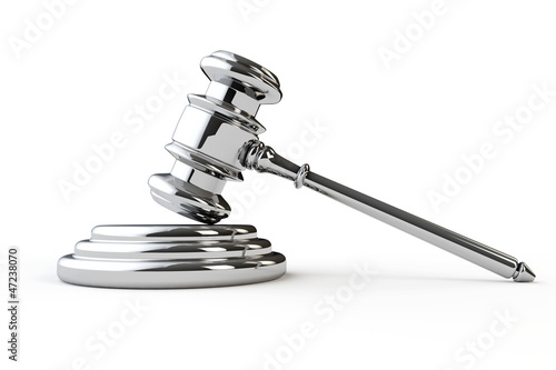 Silver justice gavel