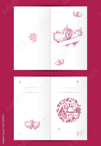 Wedding card design with place for your text