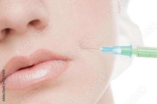 Cosmetic botox injection in face