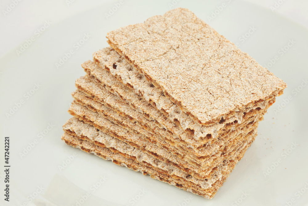 Dietetic biscuits on a white background Dietetic biscuits on a white background