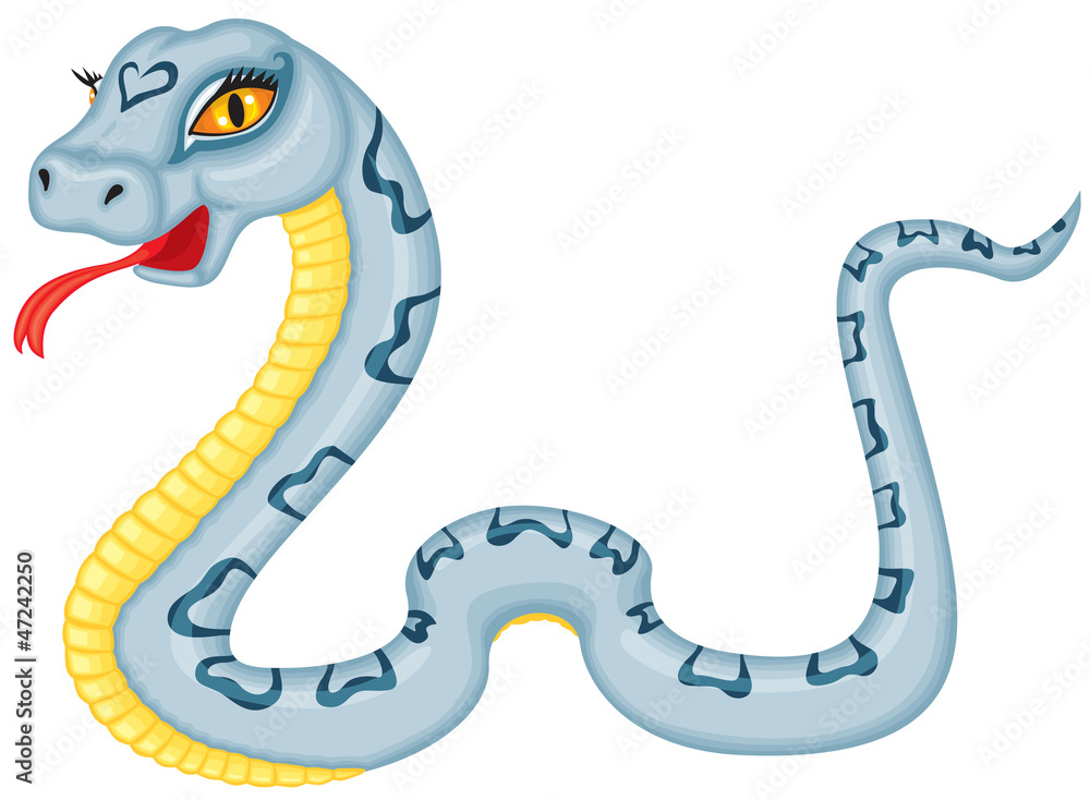 Naklejka premium Wąż kreskówka