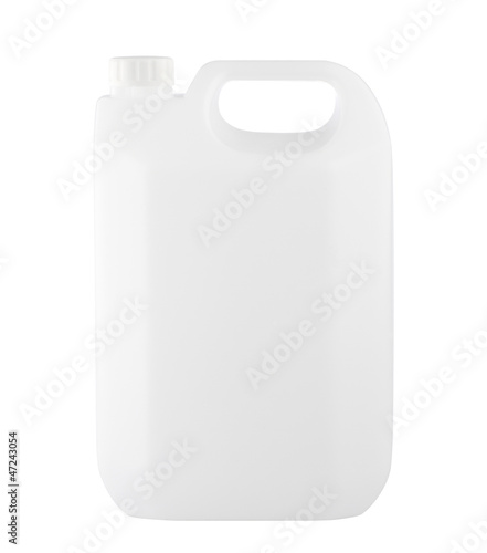 Foto Empty transparent and clear gallon without logo or sign on it