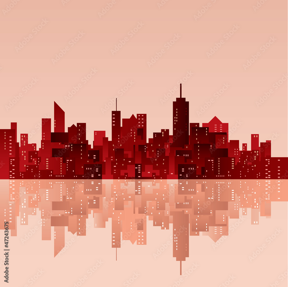 red city reflect