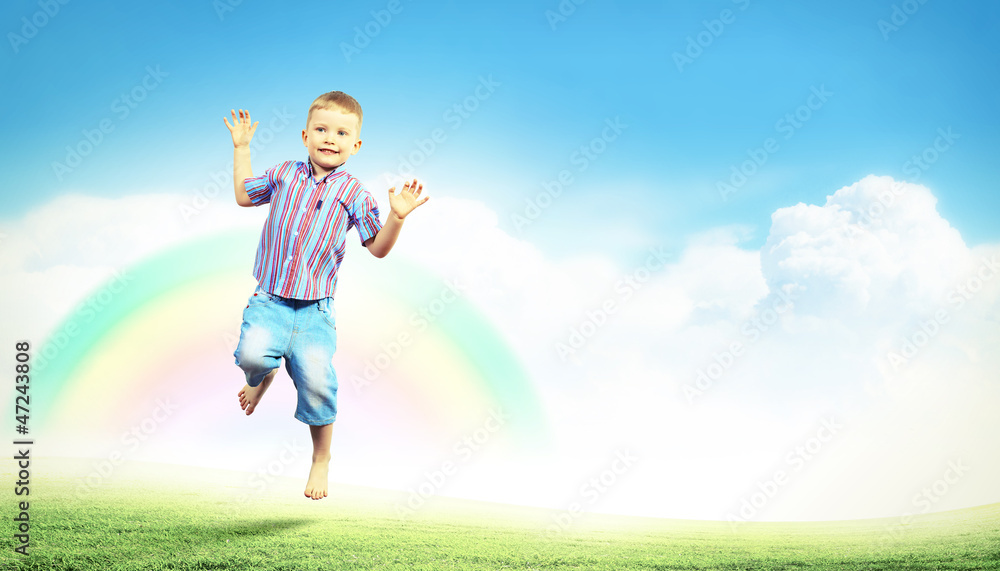 happy kid jumping happy kid jumping