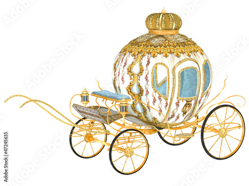 fairy tale royal carriage, isolated Fototapet