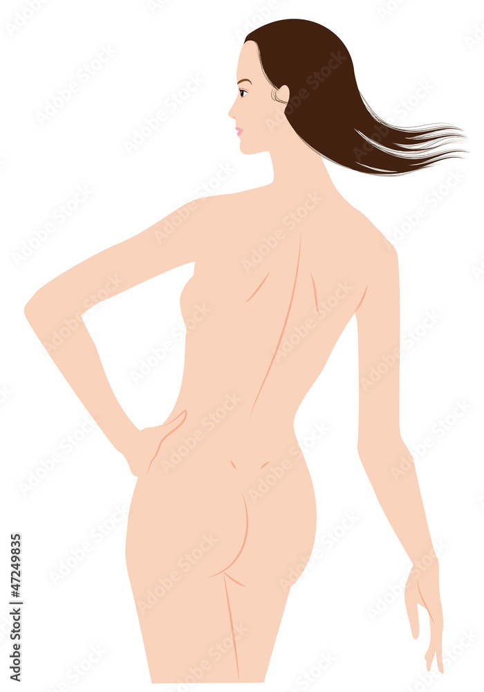 女性の後姿 女性の後姿