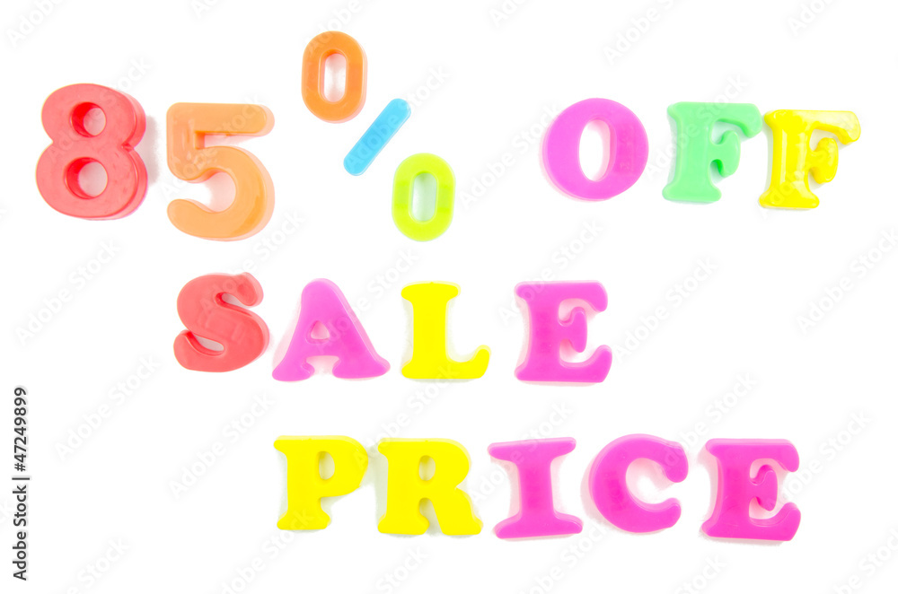 85% written in fridge magnets on white background 85% written in fridge magnets on white background