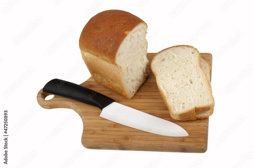 White bread and knife White bread and knife