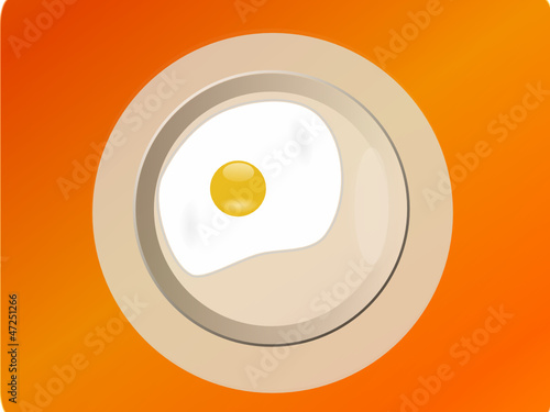 Assiette et oeuf