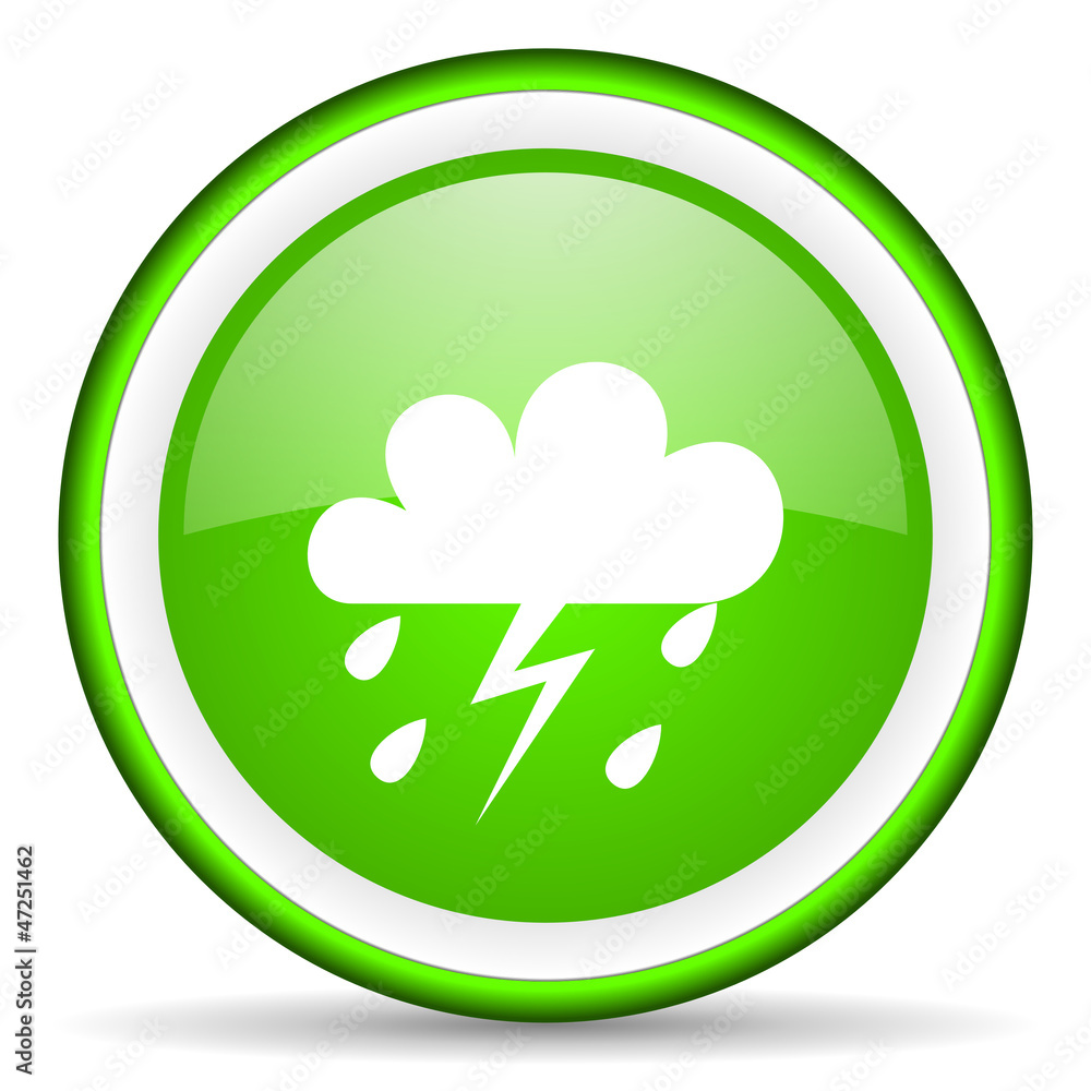 weather green glossy icon on white background weather green glossy icon on white background