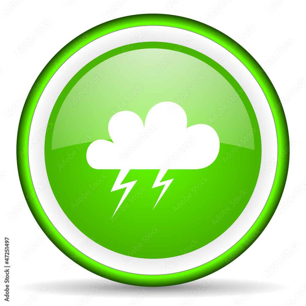 weather green glossy icon on white background weather green glossy icon on white background