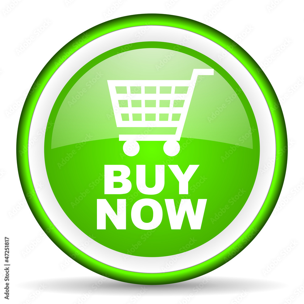 buy now green glossy icon on white background buy now green glossy icon on white background