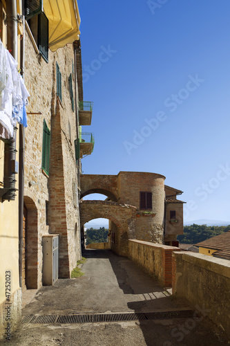 Tuscany sigths, chianciano terme, alley photo