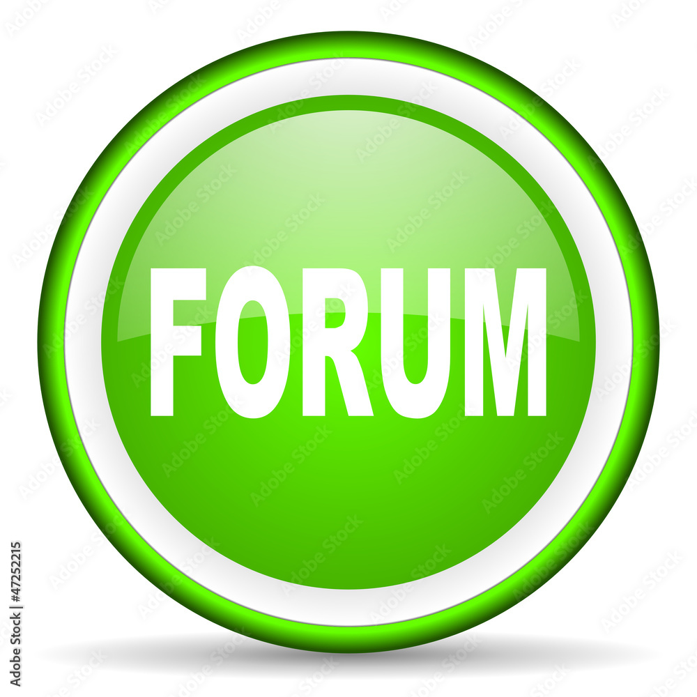 forum green glossy icon on white background forum green glossy icon on white background