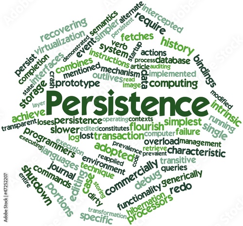 Word cloud for Persistence photo