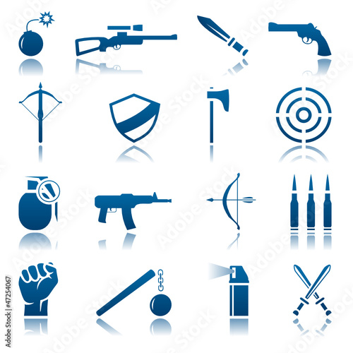 Weapon icon set
