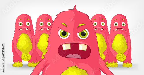 Funny Monster. Engry Boss.