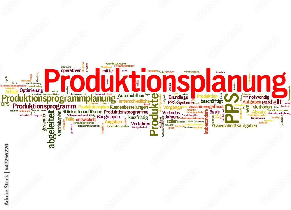 Fototapeta premium Produktionsplanung