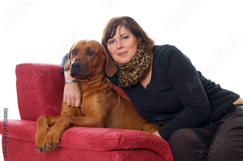 Young woman with her dog