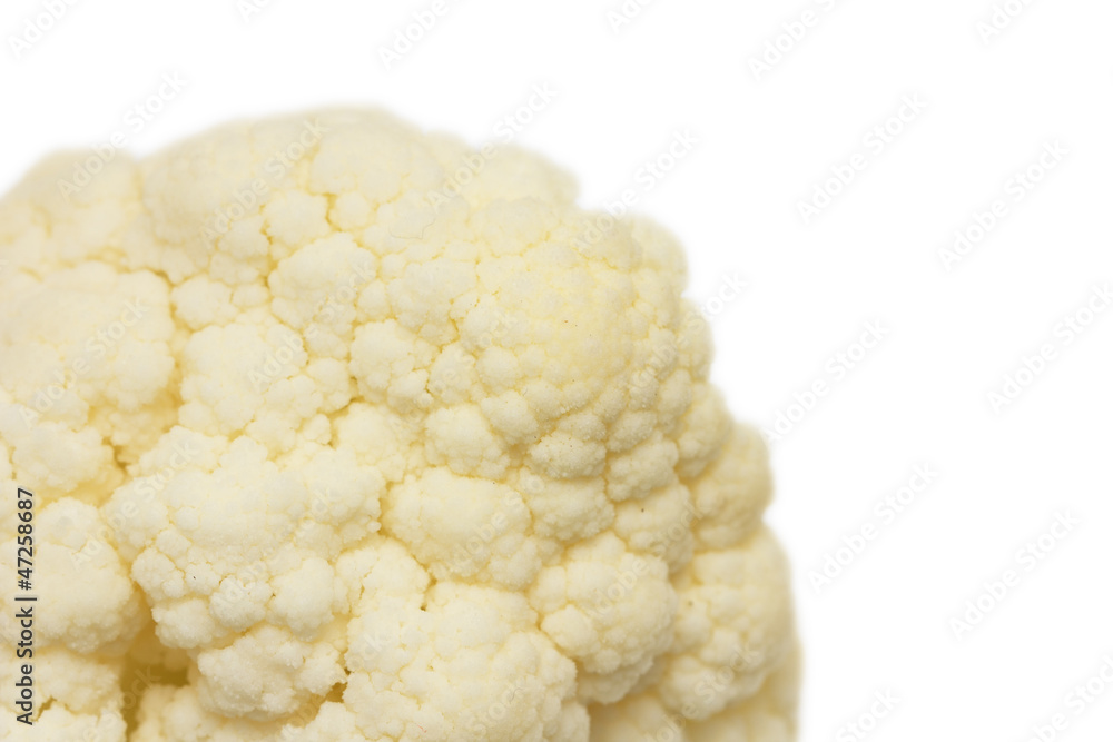Fresh cauliflower cabbage vegetable on white background Fresh cauliflower cabbage vegetable on white background
