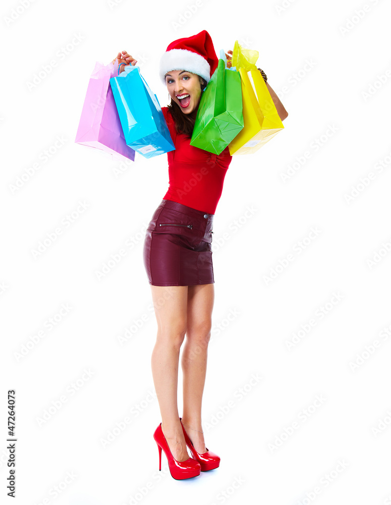 Christmas Shopping woman.
