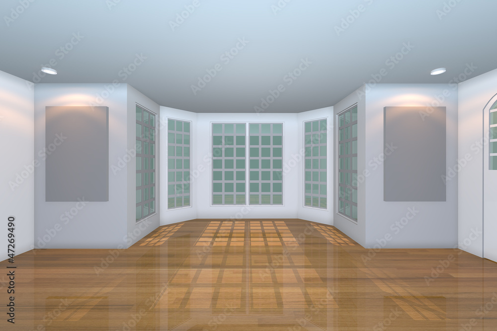 Fototapeta premium Empty White Living Room