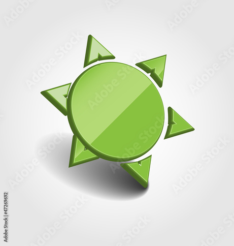 Abstract glossy 3D logo