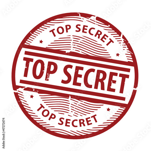 Stamp with the text Top Secret written inside the stamp, vector