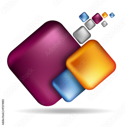 logo carrés abstrait