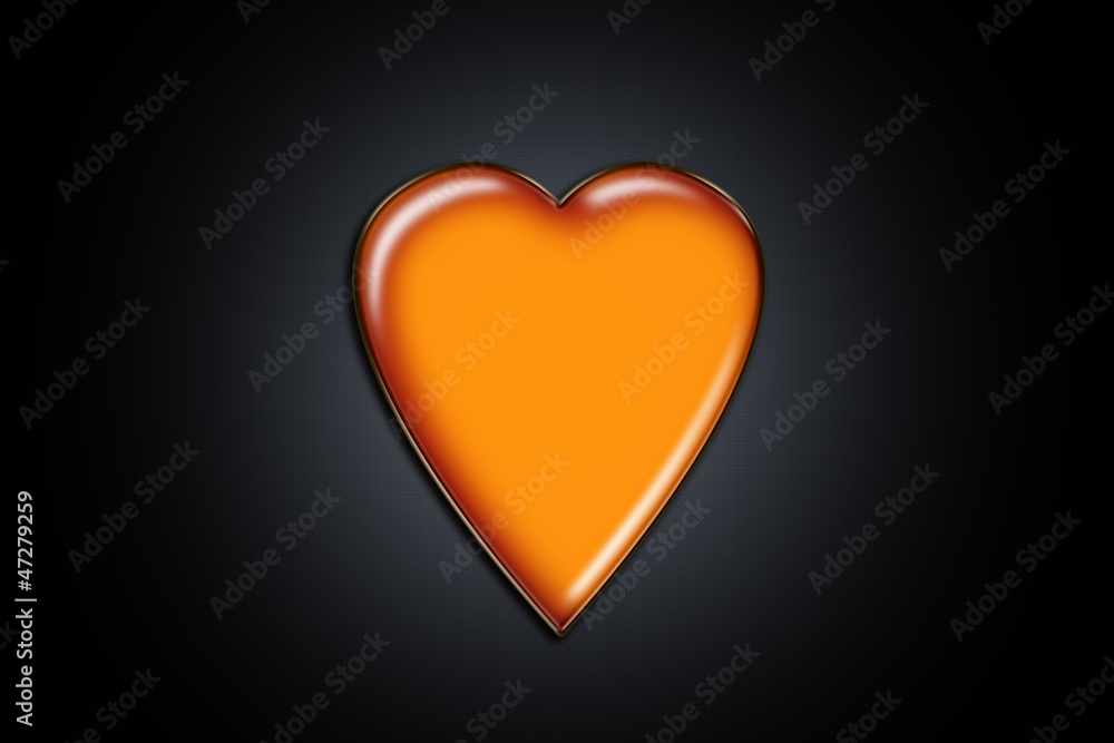 Orange and Red Heart Orange and Red Heart