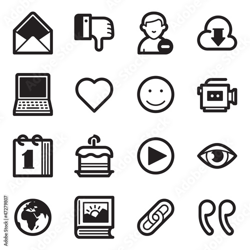 Social Media Icons Set 2 - Simpla Series