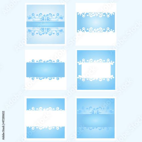 Background collection of blue and white color