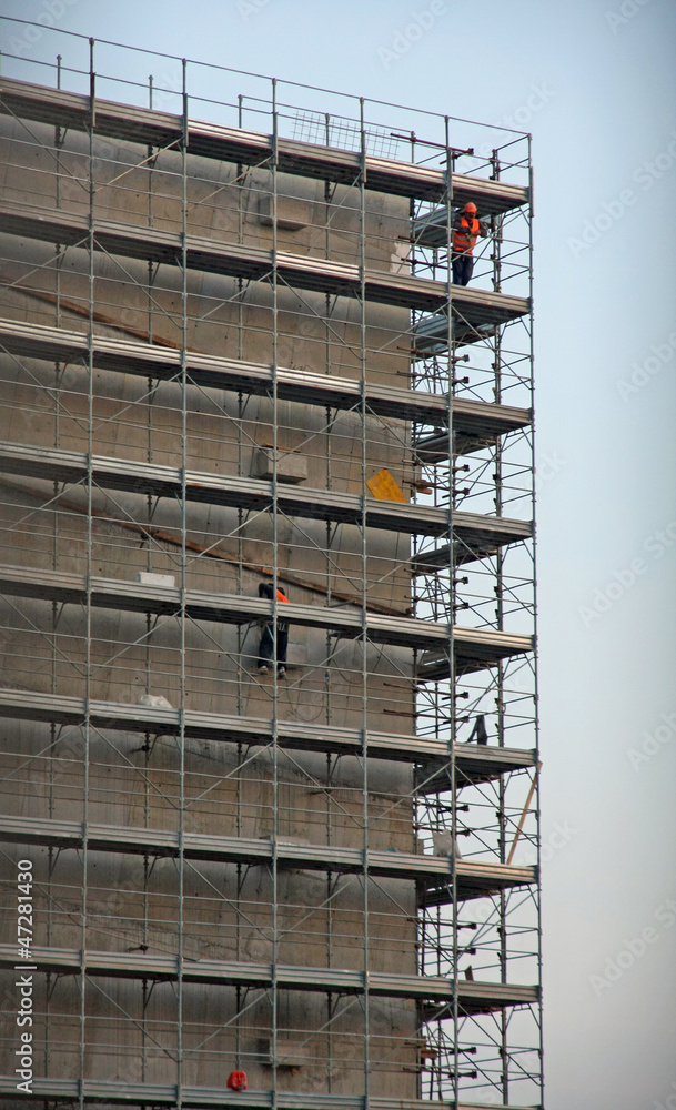 structure of a construction site during construction of a parkin structure of a construction site during construction of a parkin