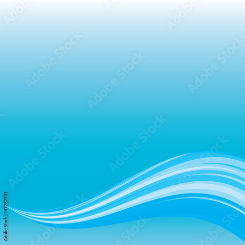 Blue wave background. vector blue cover design