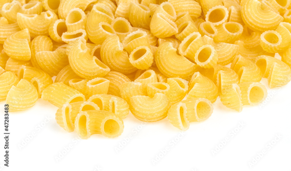 italian pasta (macaroni) isolated on white background italian pasta (macaroni) isolated on white background