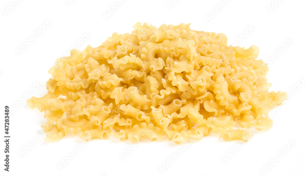 italian pasta (macaroni) isolated on white background italian pasta (macaroni) isolated on white background