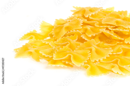 Farfalle pasta, isolated